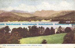 R630372 Lake Windermere And Langdale Pikes. English Lakes. Photochrom. Multi Vie - Monde