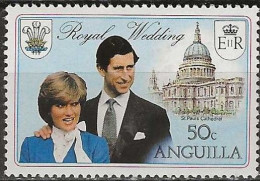 ANGUILLA 1981 Royal Wedding - 50c - Prince Charles, Lady Diana Spencer And St Paul's Cathedral MNH - Anguilla (1968-...)