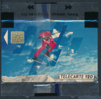 Télécartes France - Publiques N° Phonecote F151A - JO D'Hiver Albertville SKIEUR 2 (120U - SO3 NSB) - 1991