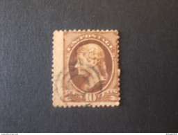 UNITED STATES EE.UU ÉTATS-UNIS US USA 1870 Jefferson Sepia Varieta Color Scott N.150 Perforation Moved - Oblitérés