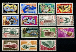 V - TCHAD - Année 1965 :  N°Y&T 104 à 118 + PA 24 à 27 - (19 Timbres  Tous NSC **) - Tschad (1960-...)
