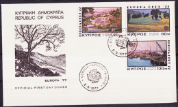 Chypre - Cyprus - Zypern FDC2 1977 Y&T N°459 à 461 - Michel N°464 à 466 - EUROPA - Storia Postale