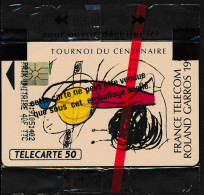 Télécartes France - Publiques N° Phonecote F152 - Centenaire De ROLAND GARROS (50U - SO2 NSB) - 1991