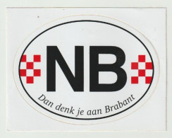 Sticker: Oval Noord-Brabant NB (NL) - Stickers