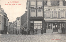 59-HAZEBROUCK- GRAND'PLACE ET RUE DU RIVAGE - Hazebrouck