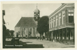 Witmarsum 1956; Kaatsplein Met (Gotische) Kerk En Hotel) - Gelopen. (Uitgever?) - Autres & Non Classés