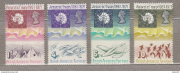 British Antarctic Territory BAT 1971 100th Antarctic Treaty MVLH(**) Mi 39-42  #Fauna942 - Unused Stamps