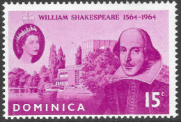 Dominica. 1964 400th Birth Anniversary Of William Shakespeare. 15c MH. SG 182. M6006 - Dominica (...-1978)