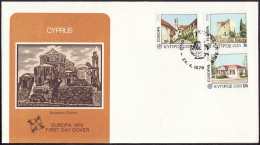 Chypre - Zypern - Cyprus FDC4 1978 Y&T N°479 à 481 - Michel N°484 à 486 - EUROPA - Lettres & Documents