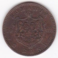Roumanie 2 Bani 1900 B. Carol I , En Cuivre, KM# 27 - Roumanie