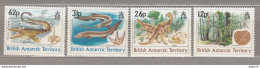 British Antarctic Territory BAT 1991 Prehistoric Animals Dinosaurs MNH(**) Mi173-176 #Fauna944 - Unused Stamps