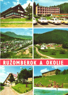 RUZOMBEROK , MULTIPLE VIEWS, ARCHITECTURE, CARS, RESORT, POOL, SLOVAKIA, POSTCARD - Slowakei
