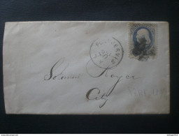 UNITED STATES ÉTATS-UNIS US USA 1870 FRANCKLIN 1c CHALKY BLUE PERF. 11 3/4 - Covers & Documents
