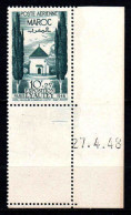 Maroc - 1948 - Exposition Lyautey  - Coin Avec Date PA 67- Neufs ** - MNH - Aéreo
