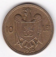 Roumanie 10 Lei 1930. Carol II , En Laiton De Nickel, KM# 49 - Roumanie