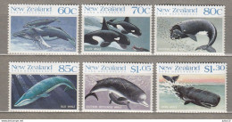 New Zealand 1988 Whales Of The Southern Ocean MNH(**) Mi 1056-1061 #Fauna946 - Marine Life