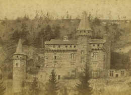 France Auvergne Saint-Paulien Château De La Rochelambert Ancienne Carte Cabinet Photo 1880 - Old (before 1900)