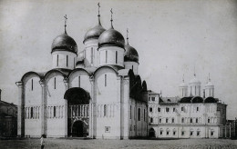 Russie Moscou Cathédrale De La Dormition Au Kremlin Assomption Ancienne Carte Cabinet Photo Hebensperger 1890 - Old (before 1900)