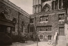 Angleterre Abbaye De Westminster La Cour Des Pretres Abbés Ancienne Carte Cabinet Photo Römmler & Jonas 1890 - Anciennes (Av. 1900)