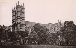 Angleterre Abbaye De Westminster Vue Du Sud-Ouest Ancienne Carte Cabinet Photo Römmler & Jonas 1890 - Old (before 1900)