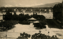 Suisse Geneve Place Des Alpes Ancienne Carte Cabinet Photo Photoglob 1890 - Anciennes (Av. 1900)