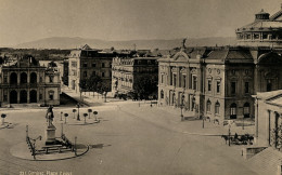 Suisse Geneve Place Neuve Ancienne Carte Cabinet Photo Photoglob 1890 - Anciennes (Av. 1900)