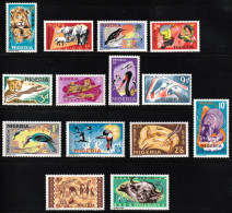1965 Nigeria Wildlife: Birds, Big Cats Of Africa, African Elephant, Giraffe, Hippo, Antelope Set (** / MNH / UMM) - Andere & Zonder Classificatie