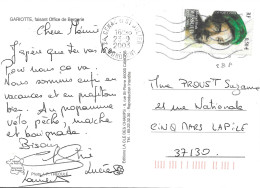 TIMBRE N° 3594  -  MASSOUD  -  TARIF DU 1 6 03 AU 28 2 05  -  SEUL SUR LETTRE  -  2003 - Posttarife