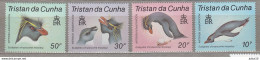 TRISTAN DA CUNHA 1987 Birds Penguins MNH(**) Mi 425-428 #Fauna948 - Pinguini