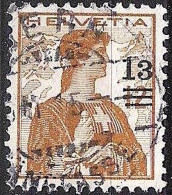 Schweiz Suisse 1915: Aufdruck "13= Auf 12" Zu 133 Mi 125 Yv 146 Mit Stempel BERN 8.II.15 LÄNGGASSE (Zumstein CHF 16.00) - Used Stamps