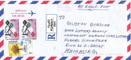 Kuwait Registered Air Mail Cover Sent To Germany 19-2-2000 There Is A Tear At The Bottom Of The Cover - Koeweit