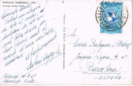 55305. Postal Aerea CARACAS (Venezuela) 1957. Vista Avenida Andres Bello De Caracas - Venezuela