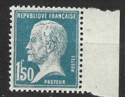 FRANCE N° 181 1F50 BLEU TYPE PASTEUR BLEU CLAIR BDF - Unused Stamps