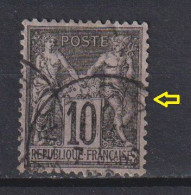 France: Y&T N° 103 Dent à Peine Courte Oblitéré. TB !  - 1898-1900 Sage (Type III)