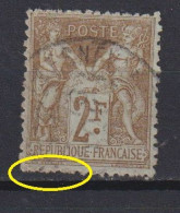 France: Y&T N° 105 Dents Courtes. TB !  - 1898-1900 Sage (Type III)