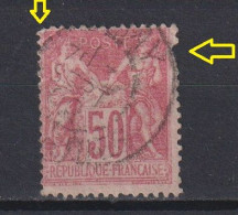 France: Y&T N° 104 Dent Courte Et Défaut, Oblitéré. TB !  - 1898-1900 Sage (Tipo III)