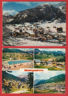 AE759 05 HAUTES ALPES  MONTGENEVRE VUE PANORAMIQUE SUR LE  CHALVET ET VILLAGE 2 CARTES - Autres & Non Classés