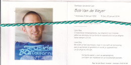 Bob Van De Weyer, Herentals 1986, Olen 2014. Foto - Décès