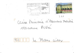 TIMBRE N° 3595  -  CHATEAU DE CHENONCEAU  -  TARIF DU 1 6 03 AU 28 2 05  -  SEUL SUR LETTRE  -  2003 - Posttarife