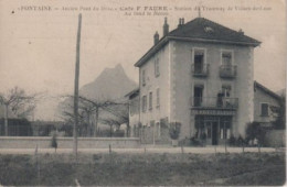 38 FONTAINE  -  Ancien Pont Du Drac - Café F. FAURE  -  Station Du Tramway De Villard De Lans  - - Autres & Non Classés