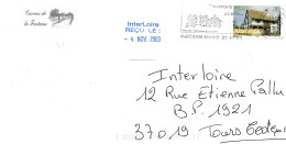 TIMBRE N° 3596  -  MAISON ALSACIENNE  -  TARIF DU 1 6 03 AU 28 2 05  -  SEUL SUR LETTRE  -  2003 - Postal Rates