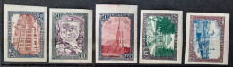 Lettonie 1925 N°113/117 Nd ** Sauf N°114* TB Cote 840€ - Lettonie