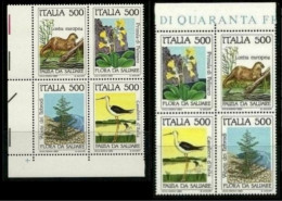 ● ITALIA Rep. 1985 ֍ NATURA ֍ N. 1720 / 23 ** ● Serie Completa + Varietà ● Cat. ? € ● Lotto N. 4325 ● - 1981-90: Nieuw/plakker