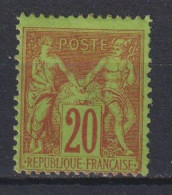 France: Y&T N° 96 *, MH. Charniéré. TB !  - 1876-1898 Sage (Tipo II)