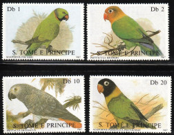 1987 Sao Tome Principe Parrots Set (** / MNH / UMM) - Parrots