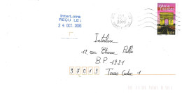 TIMBRE N° 3599  -  L'ARC DE TRIOMPHE  -  TARIF DU 1 6 03 AU 28 2 05  -  SEUL SUR LETTRE  -  2003 - Postal Rates