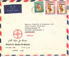 Kuwait Air Mail Cover Sent To Denmark - Koweït