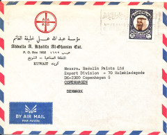 Kuwait Air Mail Cover Sent To Denmark Single Franked - Koweït