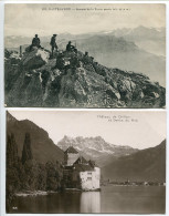 LOT 2 Cartes Haute Savoie * Sommet De La Pointe Percée ( Animée Chasseur Alpin)  & Château De Chillon Et Dents Du Midi - Autres & Non Classés