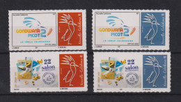 Nouvelle Calédonie 2022 4 Personnalisés 1419-20 Et 1423-24, 4 Val ** MNH - Unused Stamps